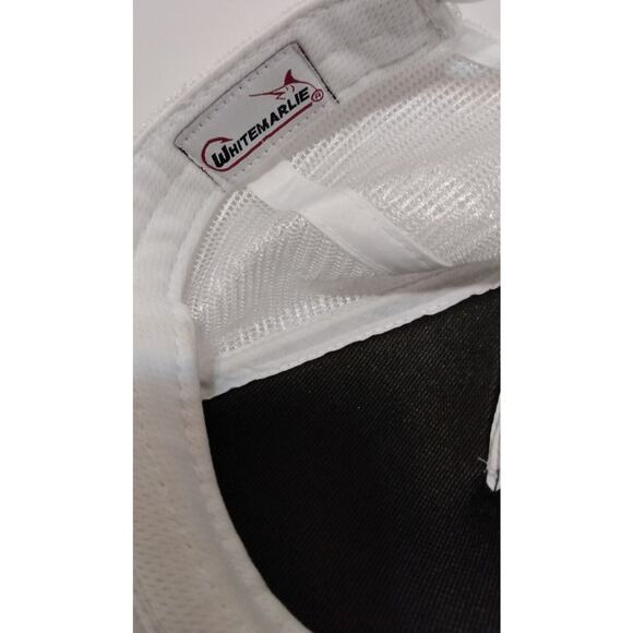 WhiteMarlie Mesh Truckers Hat Snapback Marlin Fishing Cap - Picture 9 of 9